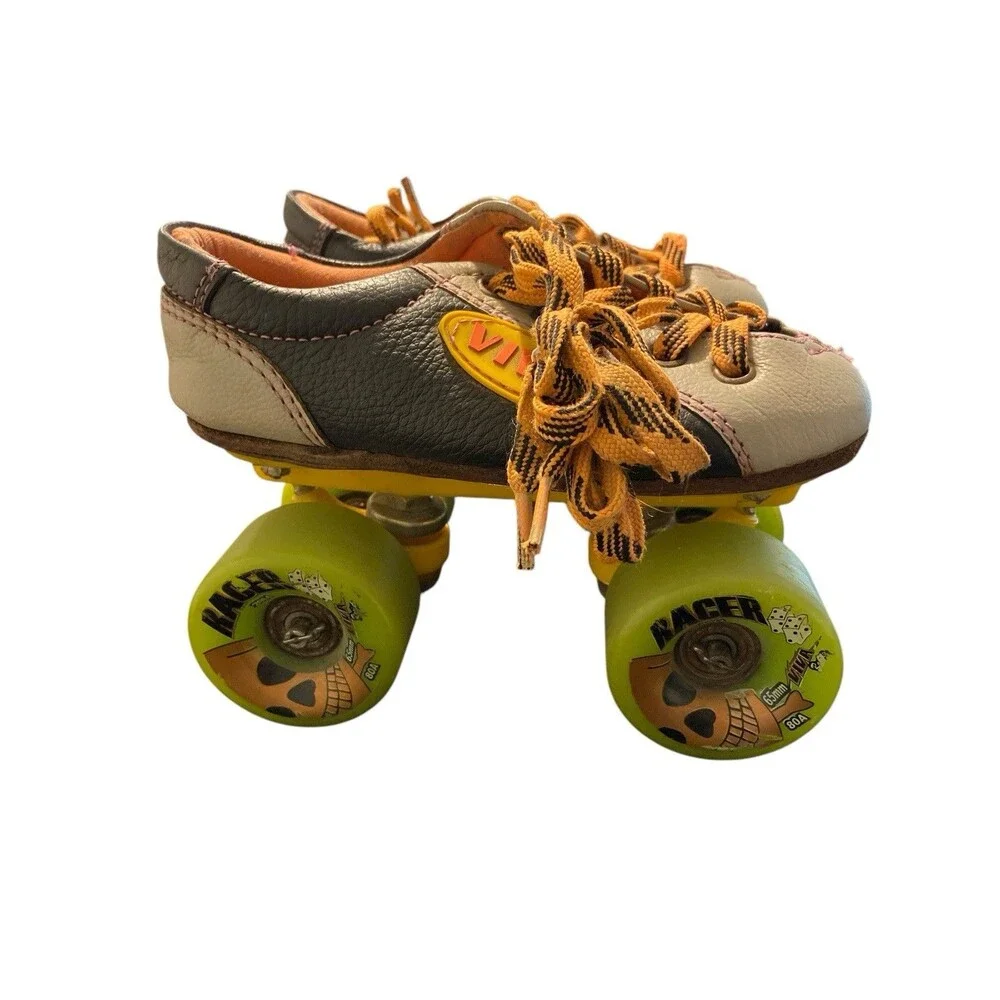 Vintage‎ Viva 4.6 Roll Skates Leather Toddler Boy/Girl Size 1